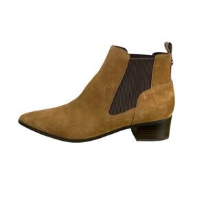 Donald Pliner Brown Suede Pointed Toe Ankle Boots Size 9 Western